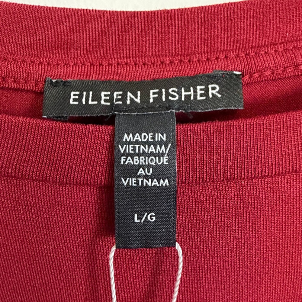 Eileen Fisher Crew Neck Tunic Womens Large Red - Picture 2 of 9